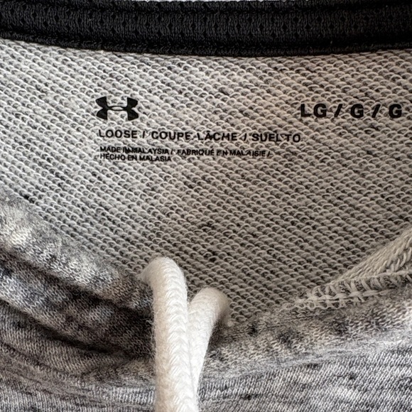 Men’s Large Under Armour Heather Gray Men's Hoodie - Picture 3 of 4